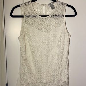 White lace tank top